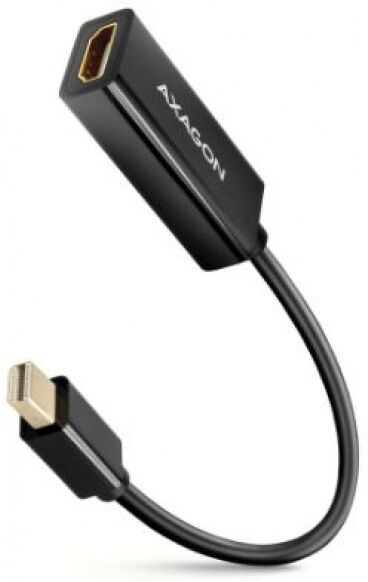 Axagon RVDM-HI14N - Mini-DisplayPort zu HDMI Adapter, 4K/30 Hz, 15 cm lang - schwarz