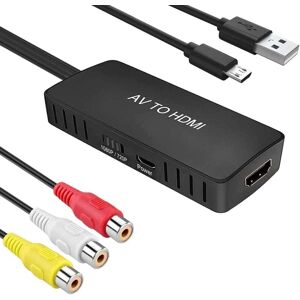 NÖRDIC Composite AV til HDMI adapter 3xRCA AV og CVBS konverter 1080p ved 60Hz 1m