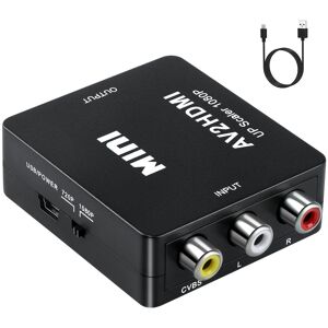 INF RCA til HDMI-adapter / signalomformer - Hurtig levering Sort