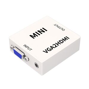 Shoppo Marte JSM Mini Size HD 1080P VGA to HDMI Scaler Box Audio Video Digital Converter Adapter