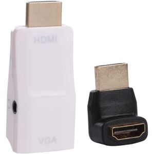 Shoppo Marte Full HD 1080P HDMI to VGA + Audio Converter Adapter for Laptop / STB / DVD / HDTV (With HDMI Female to Male Adapter)