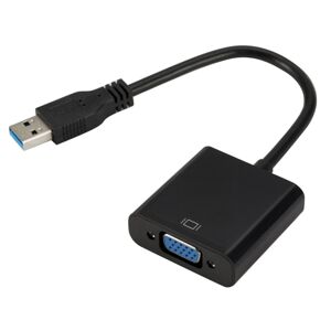 Shoppo Marte External Graphics Card Converter Cable USB3.0 to VGA, Resolution: 720P(Black)