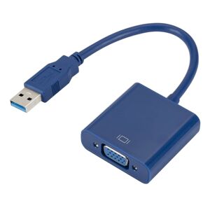 Shoppo Marte External Graphics Card Converter Cable USB3.0 to VGA, Resolution: 1080P(Blue)
