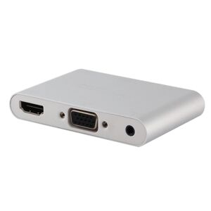 Shoppo Marte P27 Metal Cover Micro USB to HDMI + VGA HDTV Converter Digital AV Adapter, Power by EZCast, Support iOS / Android / Windows System(Silver)