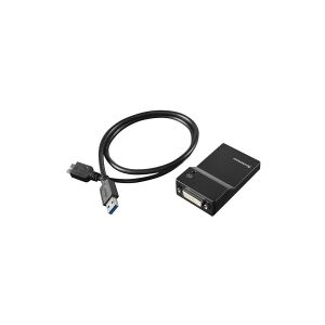 Lenovo USB 3.0 to DVI/VGA Monitor Adapter - Ekstern videoadapter - USB 3.0 - DVI