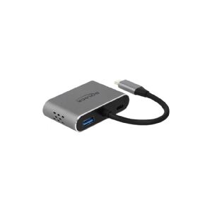 Delock - Ekstern videoadapter - USB-C - HDMI, VGA - grå - detailsalg