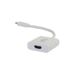 C2G USB 3.1 USB C to HDMI Audio/Video Adapter - USB Type C to HDMI White - Ekstern videoadapter - USB 3.1 - HDMI - hvid