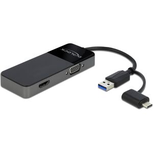 Delock Adapter Usb 3.0 Til Hdmi 4k + Vga