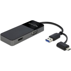 Delock Adapter Usb 3.0 Til Hdmi 4k + Vga