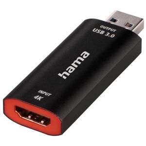 Hama Hdmi 4k Capture Card - Usb-A 3.0 - Sort