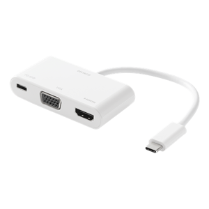 Usb-C Hdmi/vga Adapter - Pd 60w - 4k Uhd / 30hz - Hvid