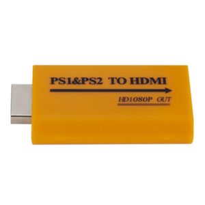 Jettbuying 1080P HD PS1/PS2 til HDMI o Video Converter Adapter til HDTV Pro Yellow