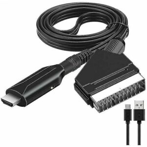 FMYSJ Scart til HDMI-konverter videolydadapter til hdtv/dvd/set-topboks/ps3/pal/ntsc (FMY)