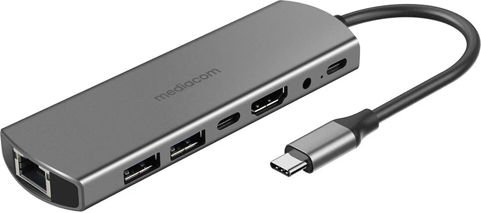 Mediacom MD-C314 replicatore di porte e docking station per notebook USB 3.2 Gen 1 (3.1 Gen 1) Type-C Alluminio