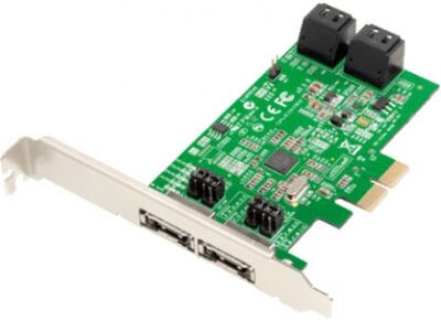 Dawicontrol DC-624E - 4-Kanal SATA3 Raid-Karte LowProfile - Retail