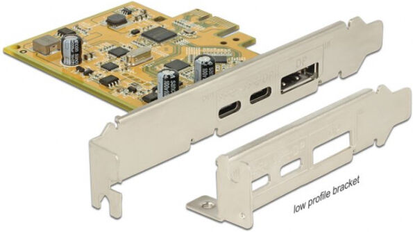 DeLock 89582 - PCI Express Karte > 1 x extern USB Type-C 3.1 Buchse + 1 x extern USB Type-C 3.1 (DP Alt Mode) Buchse