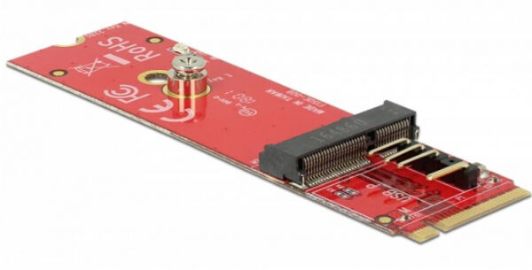 DeLock 63343 - Konverter M.2 Key M Stecker > M.2 Key E Slot für USB und PCIe Module