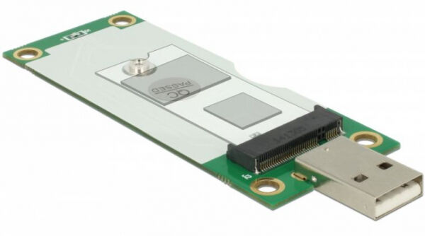 DeLock 63446 - Konverter USB 2.0 Typ-A Stecker > M.2 Key B mit SIM Slot