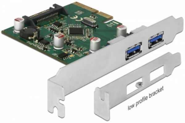 DeLock 90298 - PCI Express x4 Karte zu 2 x extern USB 3.1 Gen 2 Typ-A Buchse