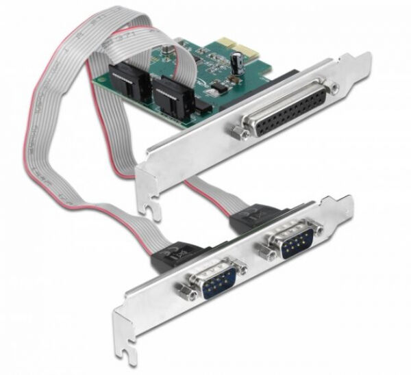 DeLock 90413 - PCI Express Karte zu 2 x Seriell RS-232 + 1 x Parallel IEEE1284