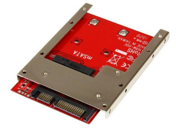StarTech.com Startech SAT32MSAT257 - mSATA SSD auf 2,5 Zoll SATA Adapter / Konverter