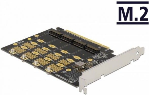 DeLock 89017 - PCI Express x16 Karte zu 4 x intern NVMe M.2 Key M - Bifurcation