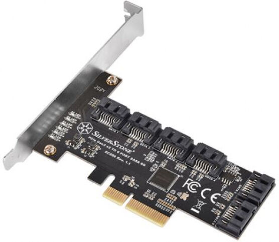 Silverstone SST-ECS06 - 6 Ports SATA Gen3 (6Gbps) Non-RAID PCI Express Gen3 x2 card