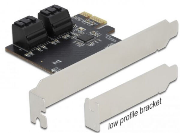 DeLock 90010 - 4 Port SATA PCI Express x1 Karte - Low Profile Formfaktor
