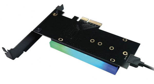 LC-Power LC-PCI-M2-NVME-ARGB - PCI-Controller für eine M.2-NVME-SSD / M-Key oder B+M-Key