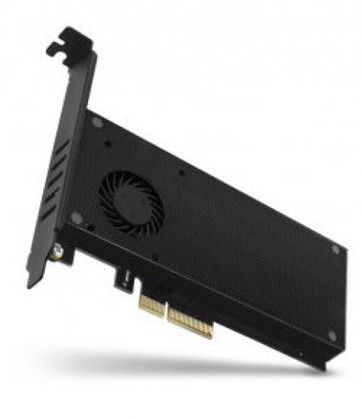 Axagon PCEM2-DC - PCIe-3.0-x4-Adapter, 1x M.2-NVMe, 1x M.2-SATA, bis 22110 - aktive Kühlung