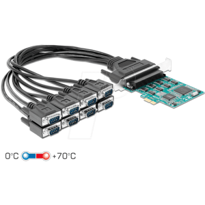 DELOCK 90411 - 8 Port RS 232, seriell, PCIe Karte