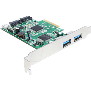 DELOCK 89359 - PCIe-Karte 2x USB 3.0, 2x SATA 6Gb/s