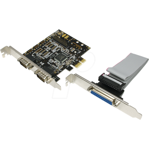 LOGILINK PC0033 - 3 Port, 1x parallel, 2x seriell, PCIe Karte