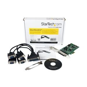 StarTech.com 4 Port Serielle PCI Express Schnittstellenkarte 2 x RS232 2 x RS422 / RS485 Serieller Adapter PCIe RS-232 RS-422 RS-485 4 Anschlüsse
