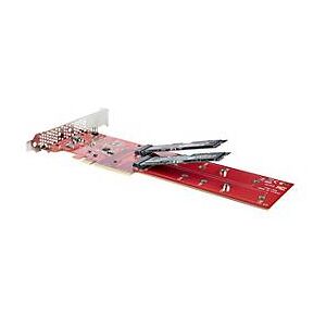 StarTech.com Dual M 2 PCIe AdapterKarte, PCIe x8/ x16 auf Dual AHCI oder NVMe M.2 SSDs, PCI Express 4.0, 7,8GB/s pro Laufwerk, Bifurkation Erforderlich - Windows/Linux Kompatibel (DUAL-M2-PCIE-CARD-B) - Schnittstellenadapter - M.2 - Erweiterungssc...