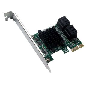 High Discount Tilføj på kort PCIE/PCI-E/PCI SATA3 SATA 3 Controller Multiplier/Expansion PCI E Adapter   Low Profile Bracket grøn