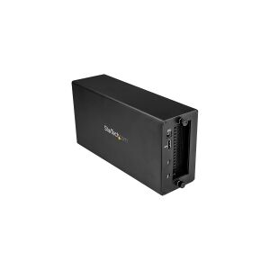 StarTech.com Thunderbolt 3 PCIe Expansion Chassis, External Enclosure Box with 1x PCI-Express Slot, 5K/4K Output Via TB3/DP Ports, TAA - Busudvidelse til system - DP - 65 Watt - for P/N: TB3DK2DPM2, TB3DOCK2DPPD, TB3DOCK2DPPU