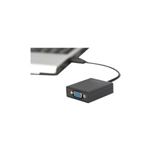 DIGITUS USB 3.0 to VGA Adapter - Ekstern videoadapter - USB 3.0 - VGA - sort