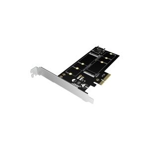 RaidSonic Technology ICY BOX IB-PCI209 - Lagringskontrol - M.2 - SATA 6Gb/s - PCIe 3.0 x4 - sortering