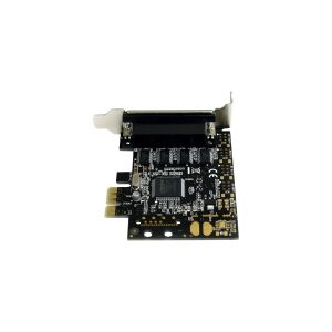 StarTech.com 4 Port PCI Express RS232 Serial Adapter Card - Single-Lane PCI Express - Breakout Cable - RS232 Extension - PCIe Serial Card (PEX4S553B)