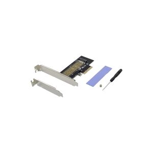 MICROCONNECT PCIe x4 M.2 NVMe SSD Adapter Compliant with PCI Express