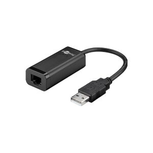 Goobay 38527, USB Type-A, RJ-45, Hanstik, Sort, 0,1 m, Windows 10, Windows 2000, Windows 7, Windows 8, Windows Vista, Windows XP