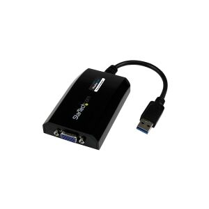 StarTech.com USB 3.0 to VGA Display Adapter 1920x1200 1080p, DisplayLink Certified, Video Converter w/ External Graphics Card - Mac & PC (USB32VGAPRO) - USB / VGA adapter - USB Type A (han) til HD-15 (VGA) (hun) - USB 3.0 - 25.5 m - 1920 x 1200 (WUXGA) su