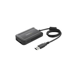 StarTech.com USB to VGA Adapter - 1920x1200 - External Video & Graphics Card - Dual Monitor Display Adapter - Supports Windows (USB2VGAE3) - USB / VGA adapter - TAA-kompatibel - USB (han) til HD-15 (VGA) (hun) - USB 2.0 - 50 cm - 1920 x 1200 (WUXGA) suppo