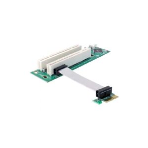 Delock Riser card PCI Express x1 > 2x PCI 32Bit 5 V with flexible cable 9 cm left insertion - Udvidelseskort