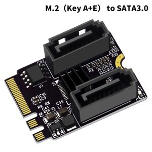 BLE Adapterkort M.2 til SATA 3.0 M.2 MKEY PCI-E udvidelseskort 5/6 M2 to 2X SATA