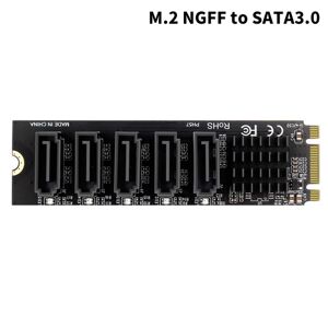 BLE Adapterkort M.2 til SATA 3.0 M.2 MKEY PCI-E udvidelseskort 5/6 NGFF to SATA