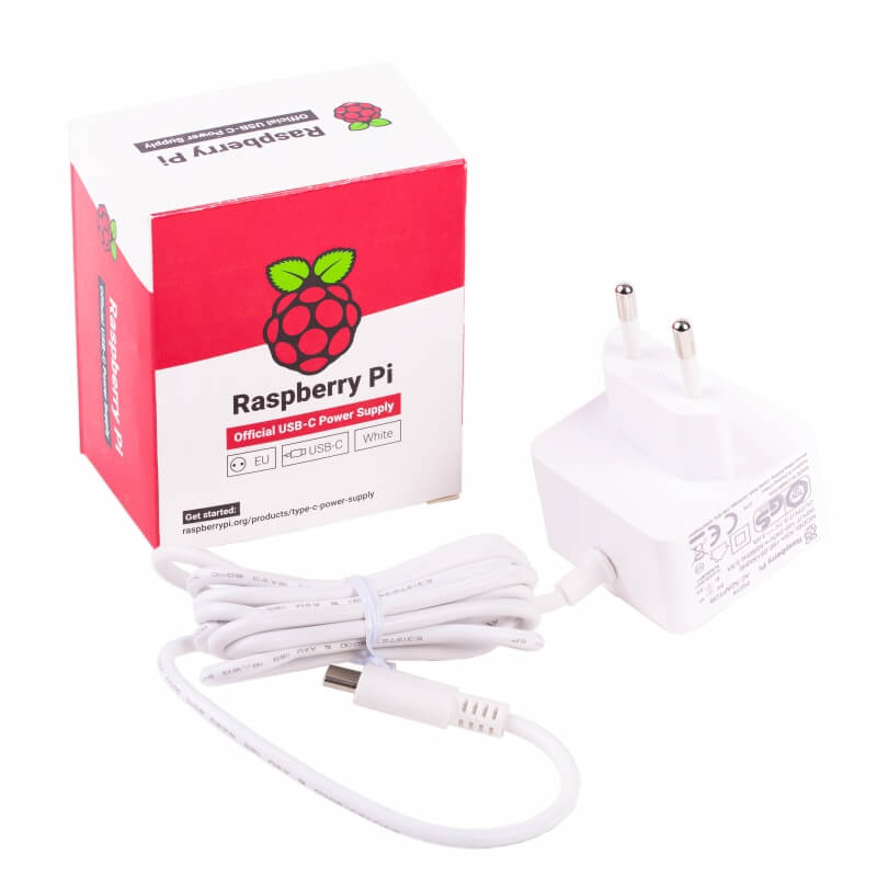 Raspberry Pi ALIMENTADOR OFICIAL RASPBERRY PI 4 USB-C 5V 3A 15W BLANCO