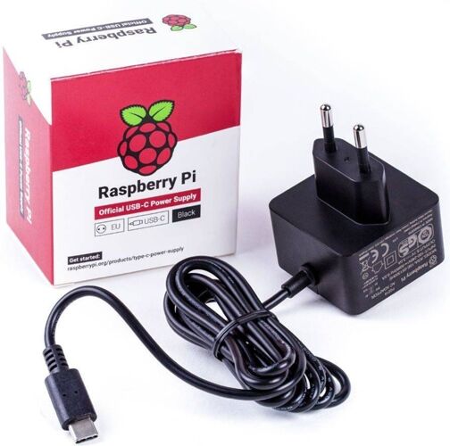 RASPBERRY-PI Fuente de Alimentación RASPBERRY PI 4 USB-C 5.1V 3A Negro