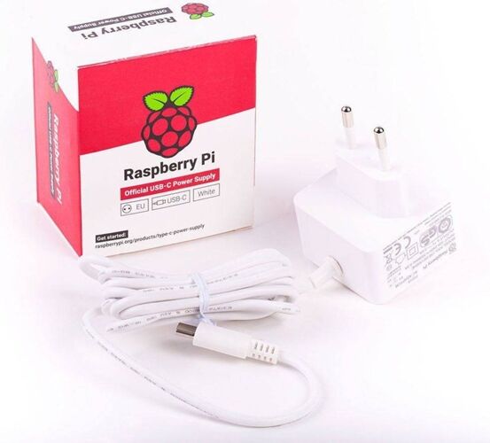 RASPBERRY-PI Fuente de Alimentación RASPBERRY PI 4 USB-C 5.1V 3A Blanco